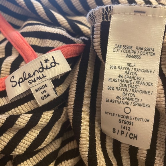 Splendid Balmar Black & Tan Striped Cardigan, Size Small - Picture 2 of 3